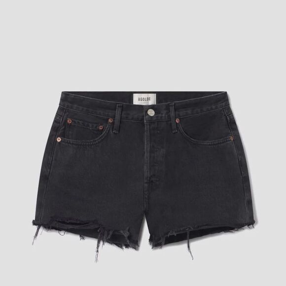Agolde Parker Vintage Cut Off Shorts in Theme Black, Size 25 - Picture 12 of 12